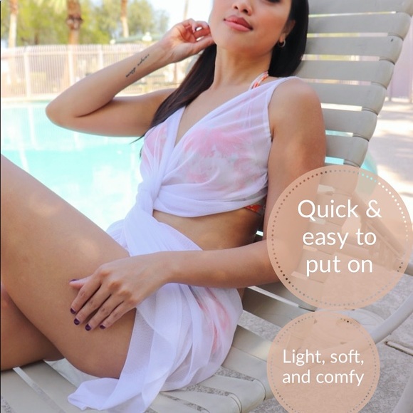 Embod Swimsuit Coverup Bikini Cover Up Sarong Wrap - Picture 4 of 7